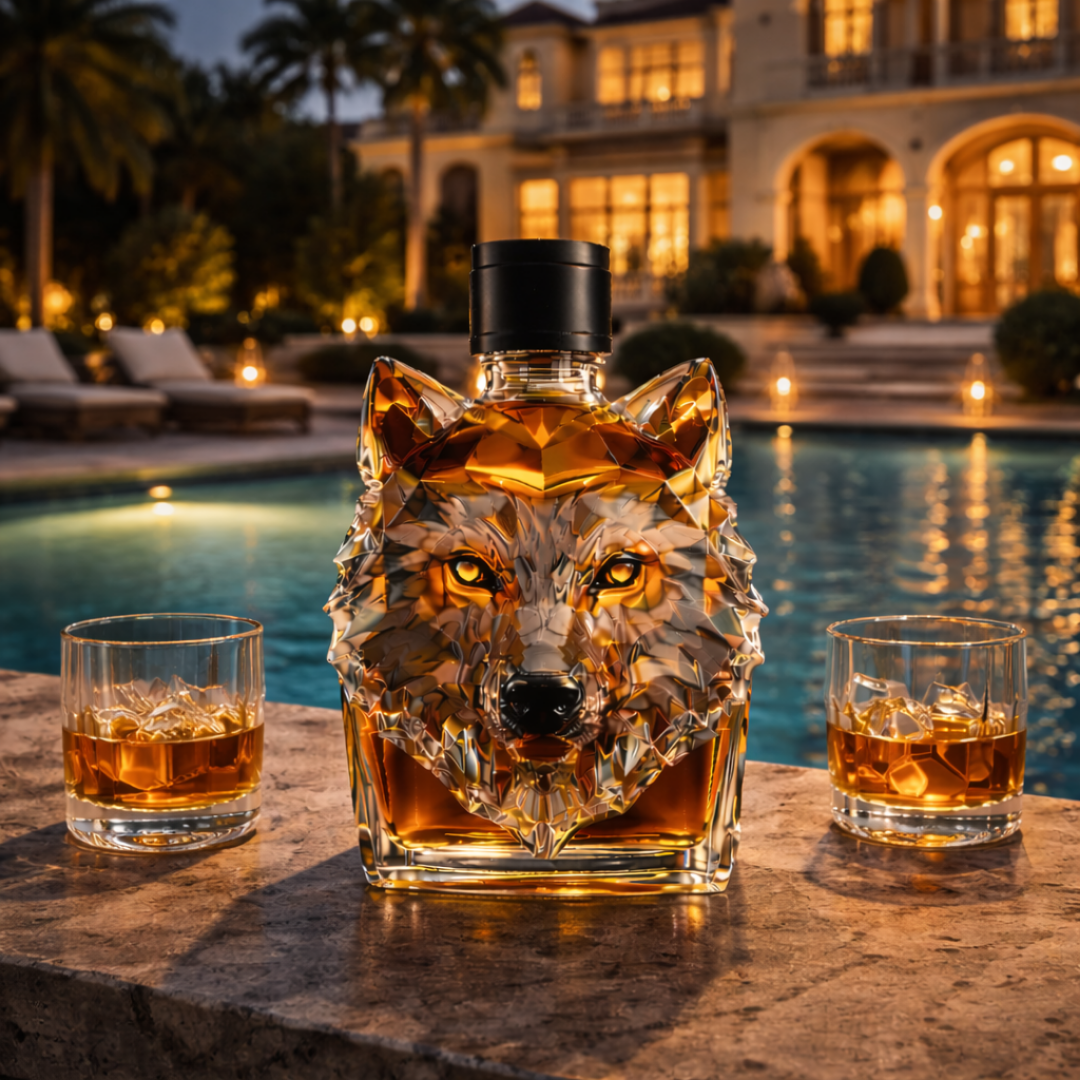 Wolf Edition Whiskey Bottle