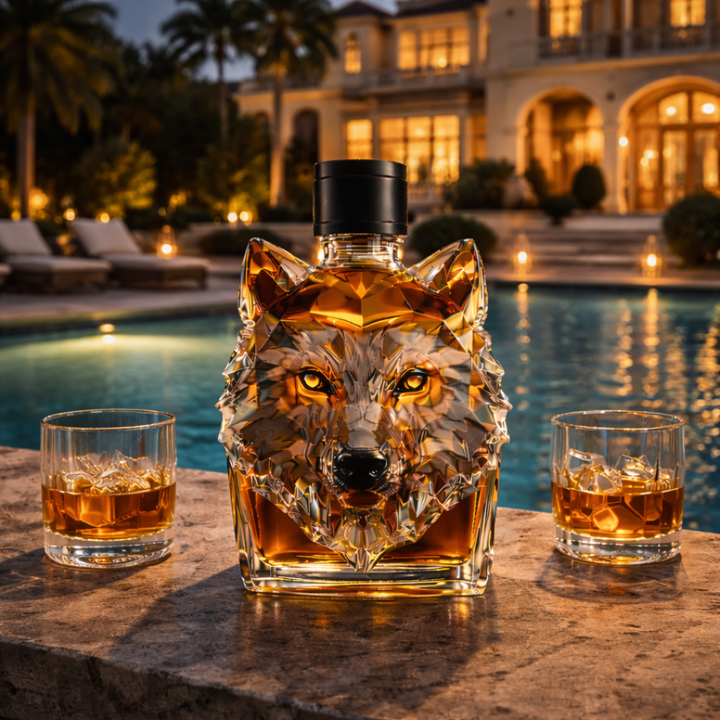 Wolf Edition Whiskey Bottle
