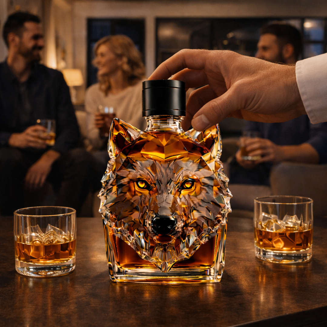 Wolf Edition Whiskey Bottle